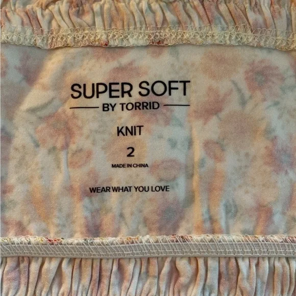 NWT Torrid super soft sweetheart ruched babydoll top size 2x multi  fall colors - Picture 8 of 12